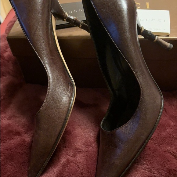 🔥Gucci authentic leather bamboo heel pump. Size 6 - Picture 6 of 10